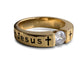Gold Diamond Jesus Ring