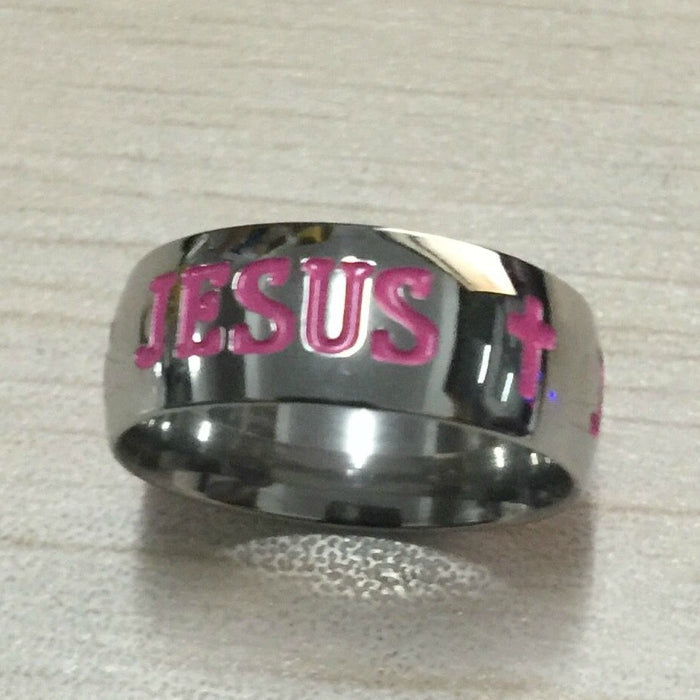 Pink Jesus Ring