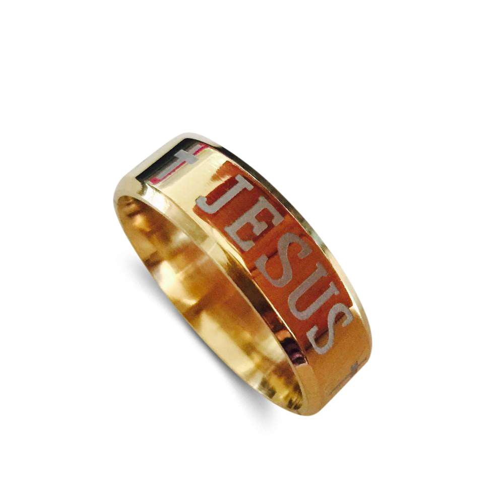 Premium Gold Jesus Ring